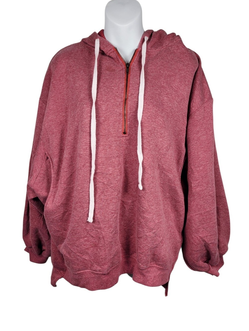 2/$20 42 Pops Red Quarter Zip Up Hoodie Top Size: Large